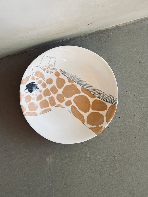 Assiette creuse Girafe Profile Brown-ASSIETTE CREUSE-Three Seven Paris- Ceramic Plates, Platters, Bowls, Coffee Cups. Animal Designs, Zebra, Flamingo, Elephant. Graphic Designs and more.