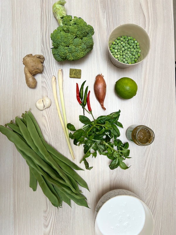 Curry vert de légumes vert