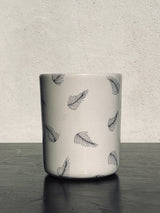 Mug XXL Feather small-Three Seven Paris- Ceramic Plates, Platters, Bowls, Coffee Cups. Animal Designs, Zebra, Flamingo, Elephant. Graphic Designs and more.