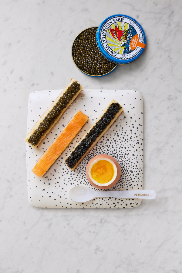 Mouillette Simple Caviar x Petrossian-COQUETIER SIMPLE-Three Seven Paris- Ceramic Plates, Platters, Bowls, Coffee Cups. Animal Designs, Zebra, Flamingo, Elephant. Graphic Designs and more.