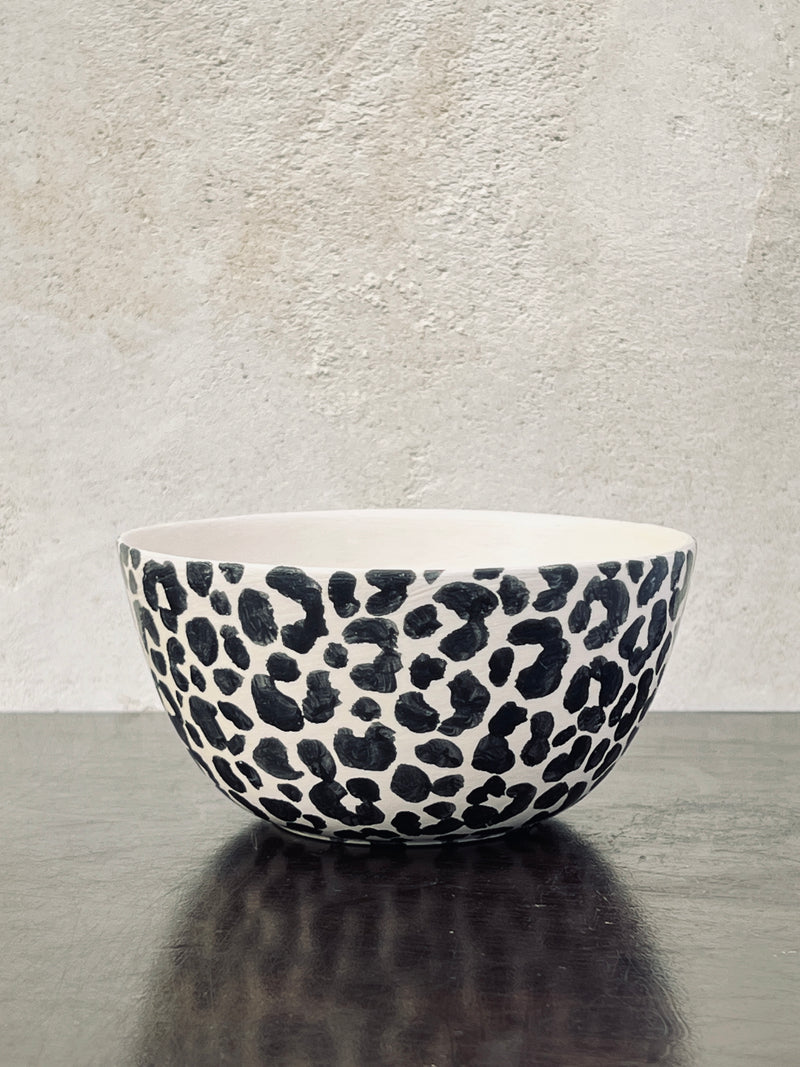 Bol new Leopard print medium-BOL-Three Seven Paris- Ceramic Plates, Platters, Bowls, Coffee Cups. Animal Designs, Zebra, Flamingo, Elephant. Graphic Designs and more.