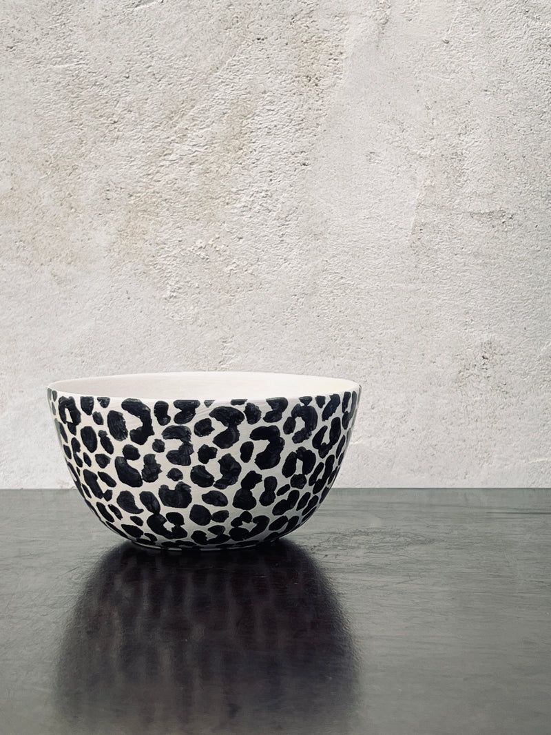 Bol new Leopard print medium-BOL-Three Seven Paris- Ceramic Plates, Platters, Bowls, Coffee Cups. Animal Designs, Zebra, Flamingo, Elephant. Graphic Designs and more.