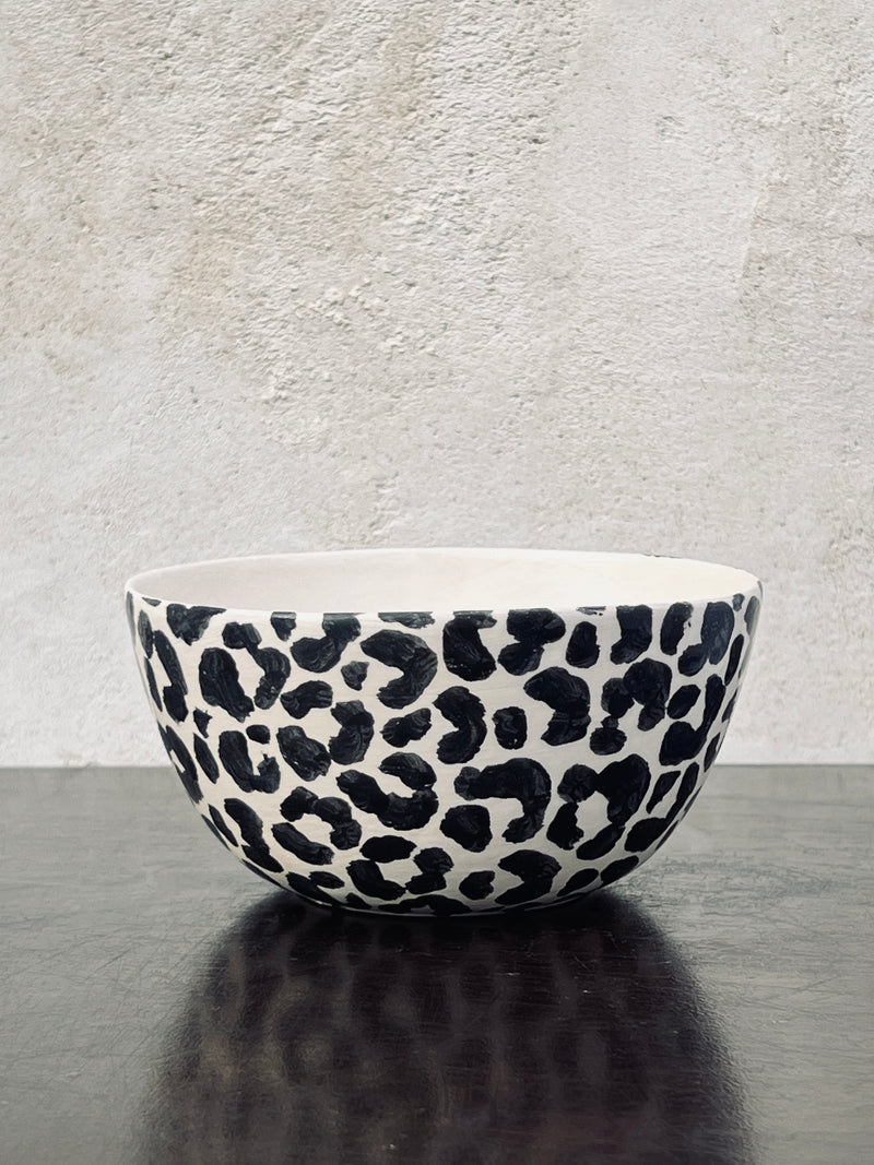 Bol new Leopard print large-BOL-Three Seven Paris- Ceramic Plates, Platters, Bowls, Coffee Cups. Animal Designs, Zebra, Flamingo, Elephant. Graphic Designs and more.