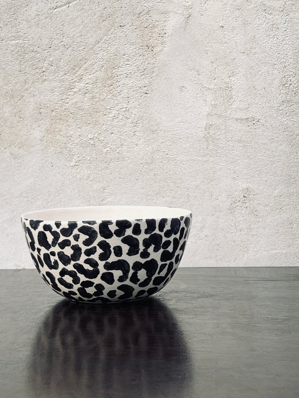 Bol new Leopard print large-BOL-Three Seven Paris- Ceramic Plates, Platters, Bowls, Coffee Cups. Animal Designs, Zebra, Flamingo, Elephant. Graphic Designs and more.