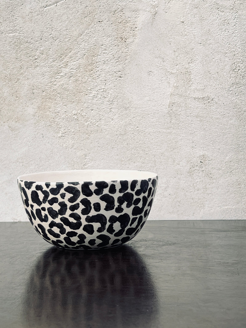 Bol medium Leopard print large-BOL-Three Seven Paris- Ceramic Plates, Platters, Bowls, Coffee Cups. Animal Designs, Zebra, Flamingo, Elephant. Graphic Designs and more.