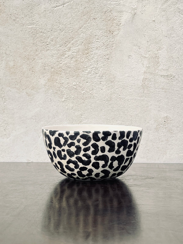 Bol new Leopard print large-BOL-Three Seven Paris- Ceramic Plates, Platters, Bowls, Coffee Cups. Animal Designs, Zebra, Flamingo, Elephant. Graphic Designs and more.