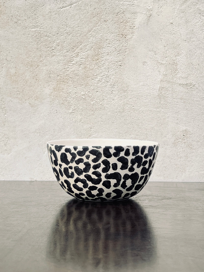 Bol new Leopard print large-BOL-Three Seven Paris- Ceramic Plates, Platters, Bowls, Coffee Cups. Animal Designs, Zebra, Flamingo, Elephant. Graphic Designs and more.