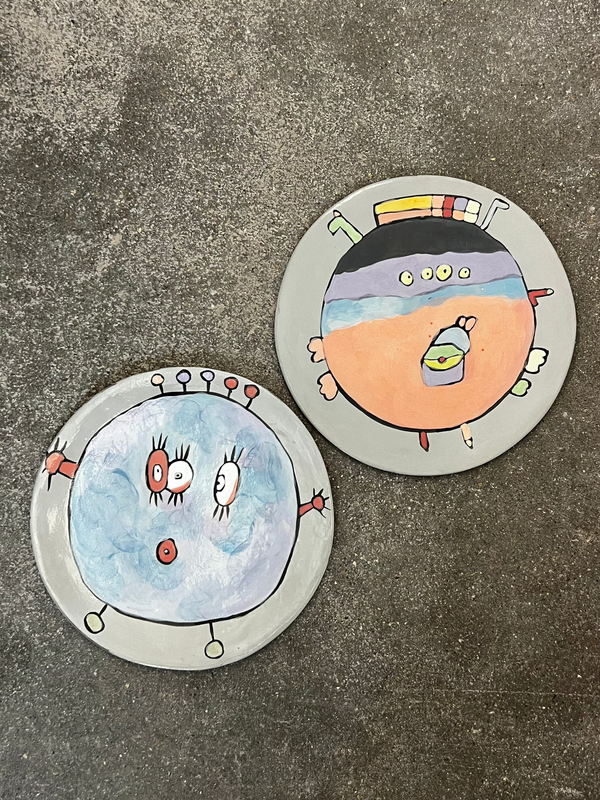 DS 313-ASSIETTE DE PRÉSENTATION-Three Seven Paris- Ceramic Plates, Platters, Bowls, Coffee Cups. Animal Designs, Zebra, Flamingo, Elephant. Graphic Designs and more.