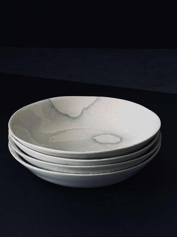Coffret Assiettes creuses-COFFRET-Three Seven Paris- Ceramic Plates, Platters, Bowls, Coffee Cups. Animal Designs, Zebra, Flamingo, Elephant. Graphic Designs and more.