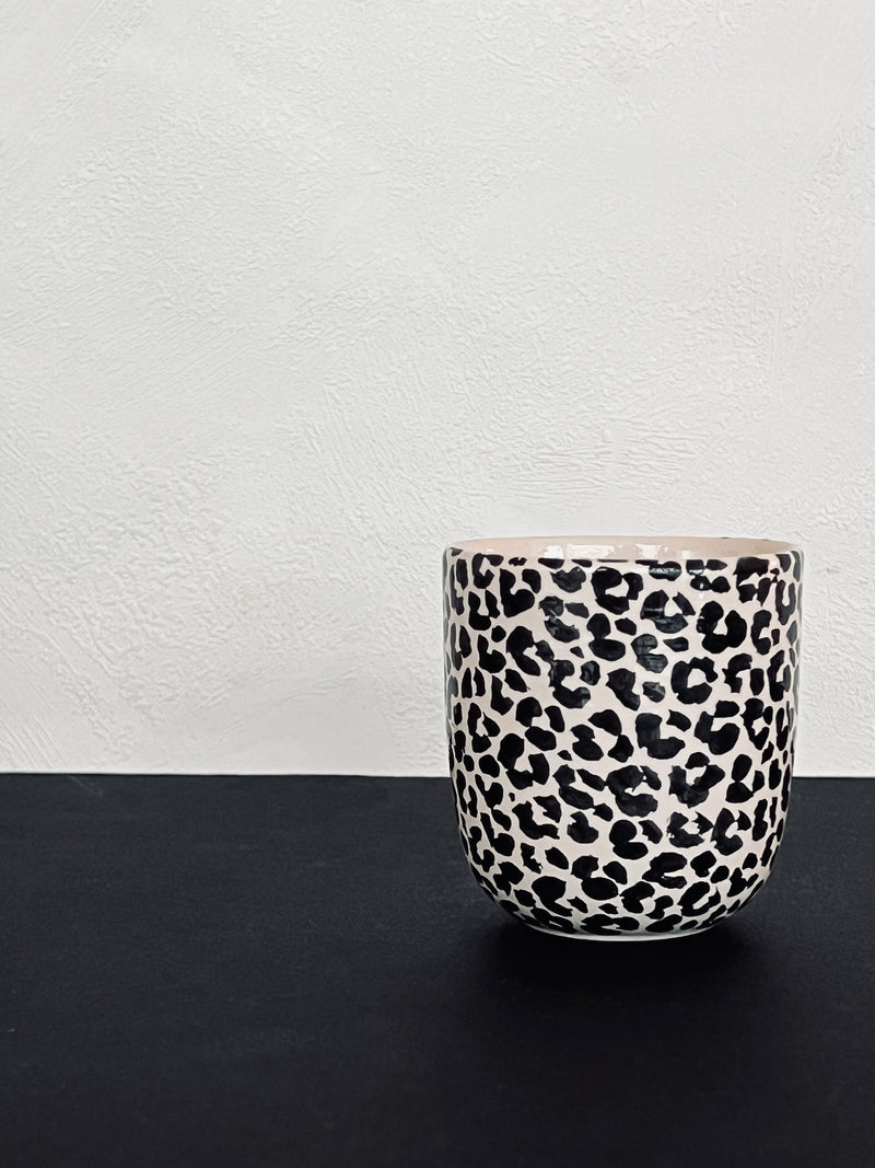 Tasse double espresso Leopard Small-TASSE A ESPRESSO-Three Seven Paris- Ceramic Plates, Platters, Bowls, Coffee Cups. Animal Designs, Zebra, Flamingo, Elephant. Graphic Designs and more.