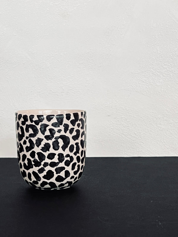 Tasse double espresso Leopard Medium-TASSE A ESPRESSO-Three Seven Paris- Ceramic Plates, Platters, Bowls, Coffee Cups. Animal Designs, Zebra, Flamingo, Elephant. Graphic Designs and more.