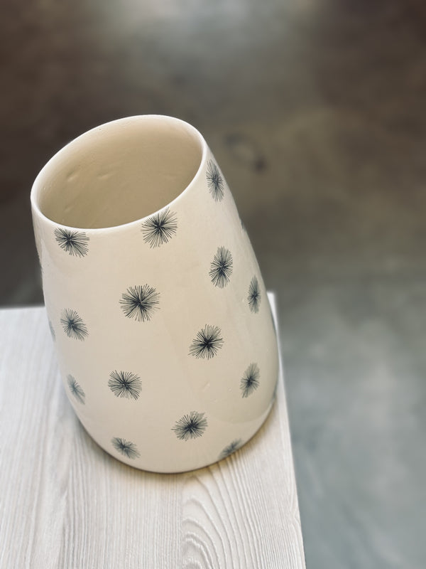 Vase XL Porcupine Small-VASE XL-Three Seven Paris- Ceramic Plates, Platters, Bowls, Coffee Cups. Animal Designs, Zebra, Flamingo, Elephant. Graphic Designs and more.