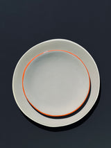 Assiette à tapas Béton Liseré orange-ASSIETTE À TAPAS-Three Seven Paris- Ceramic Plates, Platters, Bowls, Coffee Cups. Animal Designs, Zebra, Flamingo, Elephant. Graphic Designs and more.