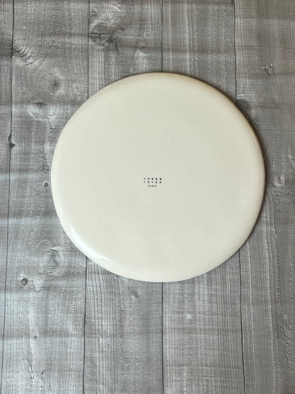Outlet n°311-PLAT À TARTE-Three Seven Paris- Ceramic Plates, Platters, Bowls, Coffee Cups. Animal Designs, Zebra, Flamingo, Elephant. Graphic Designs and more.