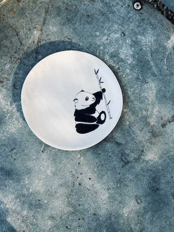 Assiette à tapas Panda Baby-ASSIETTE À TAPAS-Three Seven Paris- Ceramic Plates, Platters, Bowls, Coffee Cups. Animal Designs, Zebra, Flamingo, Elephant. Graphic Designs and more.