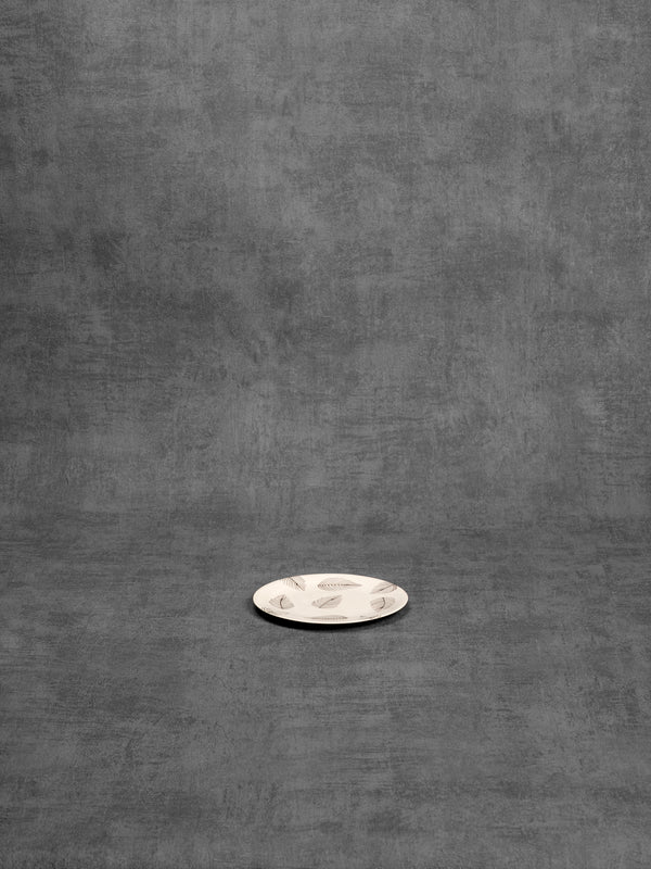 Assiette à tapas Feather Medium-ASSIETTE À TAPAS-Three Seven Paris- Ceramic Plates, Platters, Bowls, Coffee Cups. Animal Designs, Zebra, Flamingo, Elephant. Graphic Designs and more.