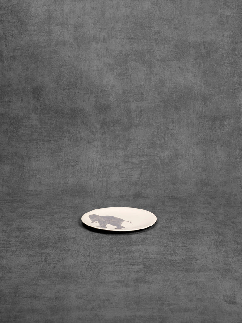 Assiette à dessert Elephant Front-ASSIETTE À DESSERT-Three Seven Paris- Ceramic Plates, Platters, Bowls, Coffee Cups. Animal Designs, Zebra, Flamingo, Elephant. Graphic Designs and more.