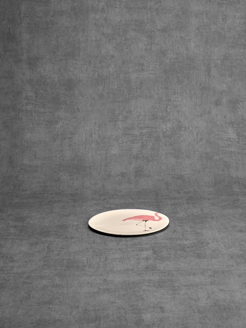 Assiette à dessert Flamingo Profil-ASSIETTE À DESSERT-Three Seven Paris- Ceramic Plates, Platters, Bowls, Coffee Cups. Animal Designs, Zebra, Flamingo, Elephant. Graphic Designs and more.