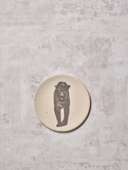 Assiette à dessert Leopard Front-ASSIETTE À DESSERT-Three Seven Paris- Ceramic Plates, Platters, Bowls, Coffee Cups. Animal Designs, Zebra, Flamingo, Elephant. Graphic Designs and more.