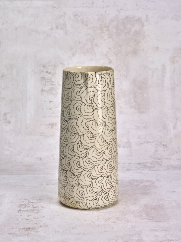 Vase haut Coral Seashell-VASE HAUT-Three Seven Paris- Ceramic Plates, Platters, Bowls, Coffee Cups. Animal Designs, Zebra, Flamingo, Elephant. Graphic Designs and more.