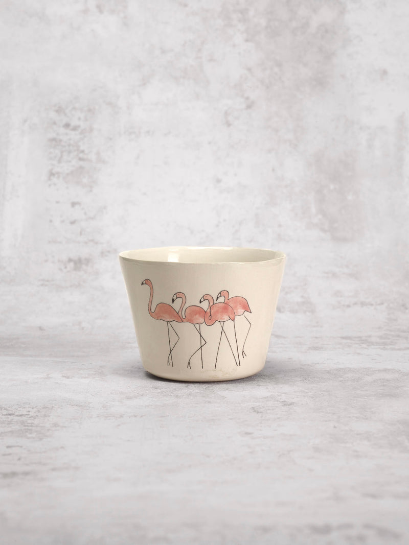 Tasse à thé Flamingo Group-TASSE À THÉ-Three Seven Paris- Ceramic Plates, Platters, Bowls, Coffee Cups. Animal Designs, Zebra, Flamingo, Elephant. Graphic Designs and more.