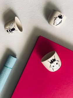 Tasse à ristretto Ladybug-TASSE À RISTRETTO-Three Seven Paris- Ceramic Plates, Platters, Bowls, Coffee Cups. Animal Designs, Zebra, Flamingo, Elephant. Graphic Designs and more.