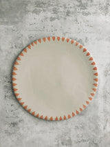 Assiette de présentation Keys Orange-ASSIETTE DE PRÉSENTATION-Three Seven Paris- Ceramic Plates, Platters, Bowls, Coffee Cups. Animal Designs, Zebra, Flamingo, Elephant. Graphic Designs and more.