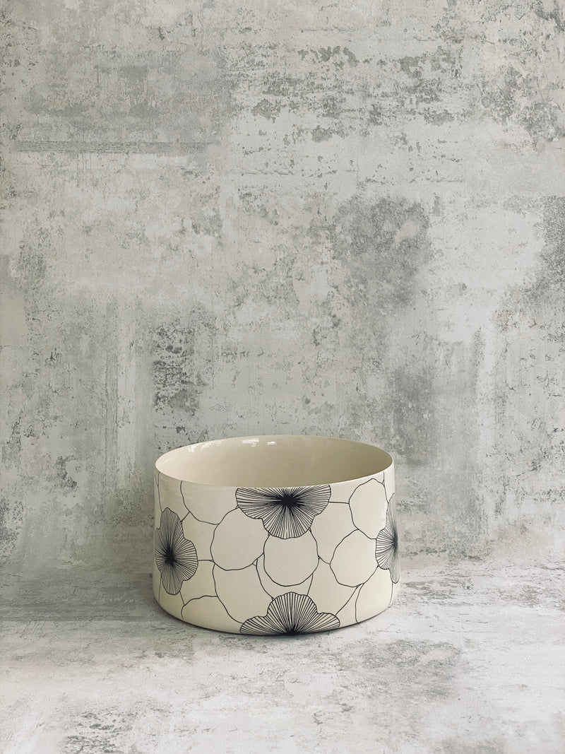 Saladier Matriochka Large Flowers 1-SALADIER MATRIOCHKA-Three Seven Paris- Ceramic Plates, Platters, Bowls, Coffee Cups. Animal Designs, Zebra, Flamingo, Elephant. Graphic Designs and more.