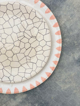 Assiette de présentation Keys Orange-ASSIETTE DE PRÉSENTATION-Three Seven Paris- Ceramic Plates, Platters, Bowls, Coffee Cups. Animal Designs, Zebra, Flamingo, Elephant. Graphic Designs and more.