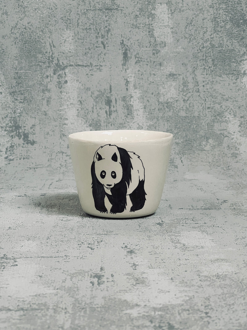 Tasse à thé Panda Front-TASSE À THÉ-Three Seven Paris- Ceramic Plates, Platters, Bowls, Coffee Cups. Animal Designs, Zebra, Flamingo, Elephant. Graphic Designs and more.