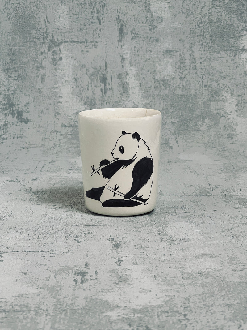 Grande timbale Panda Mother-GRANDE TIMBALE-Three Seven Paris- Ceramic Plates, Platters, Bowls, Coffee Cups. Animal Designs, Zebra, Flamingo, Elephant. Graphic Designs and more.