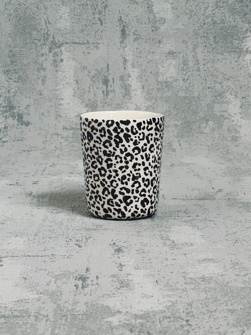 Grande timbale Léopard Print Small-GRANDE TIMBALE-Three Seven Paris- Ceramic Plates, Platters, Bowls, Coffee Cups. Animal Designs, Zebra, Flamingo, Elephant. Graphic Designs and more.