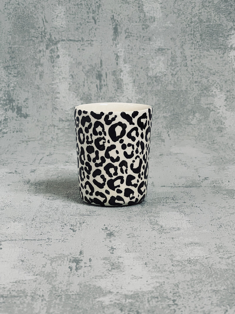 Grande timbale Léopard Print Medium-GRANDE TIMBALE-Three Seven Paris- Ceramic Plates, Platters, Bowls, Coffee Cups. Animal Designs, Zebra, Flamingo, Elephant. Graphic Designs and more.