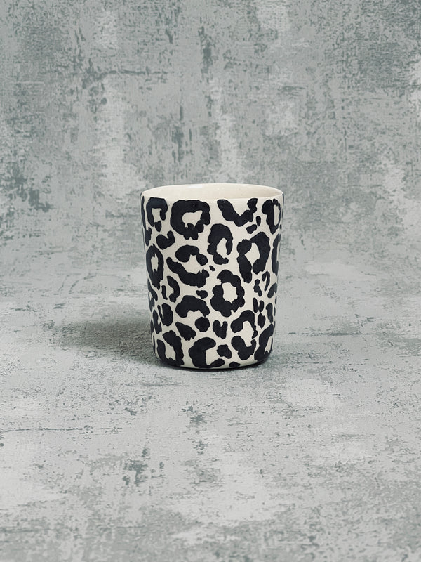 Grande timbale Léopard Print Large-GRANDE TIMBALE-Three Seven Paris- Ceramic Plates, Platters, Bowls, Coffee Cups. Animal Designs, Zebra, Flamingo, Elephant. Graphic Designs and more.