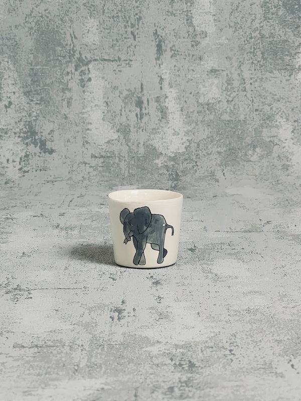 Photophore Elephant Front-PHOTOPHORE-Three Seven Paris- Ceramic Plates, Platters, Bowls, Coffee Cups. Animal Designs, Zebra, Flamingo, Elephant. Graphic Designs and more.