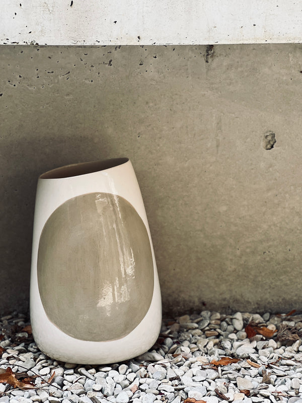 Vase XL Shades Asperge-VASE XL-Three Seven Paris- Ceramic Plates, Platters, Bowls, Coffee Cups. Animal Designs, Zebra, Flamingo, Elephant. Graphic Designs and more.
