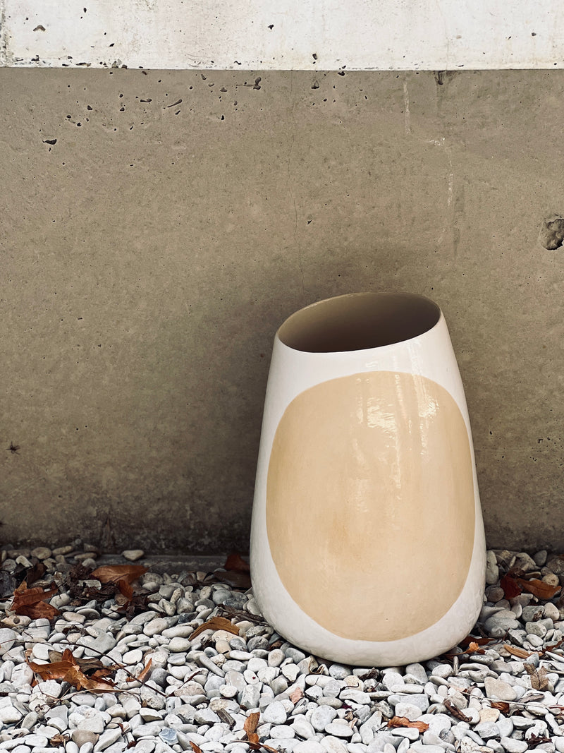 Vase XL Shades Mustard-VASE XL-Three Seven Paris- Ceramic Plates, Platters, Bowls, Coffee Cups. Animal Designs, Zebra, Flamingo, Elephant. Graphic Designs and more.