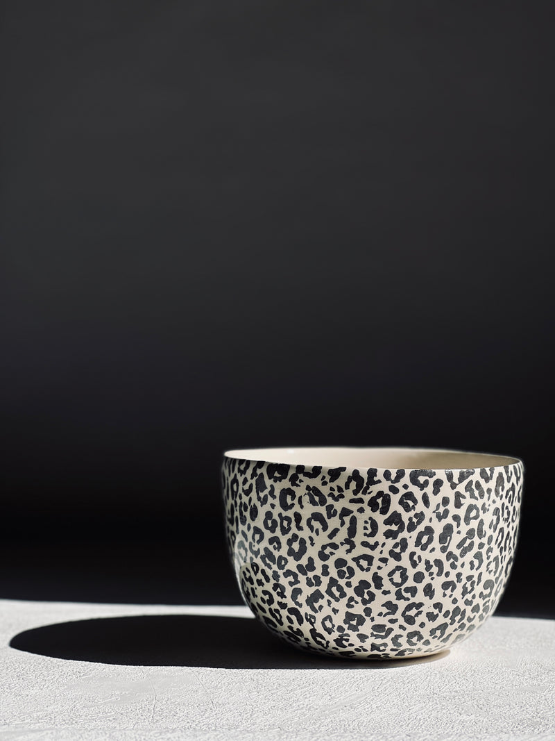 Noodles Léopard Print Small-NOODLES-Three Seven Paris- Ceramic Plates, Platters, Bowls, Coffee Cups. Animal Designs, Zebra, Flamingo, Elephant. Graphic Designs and more.