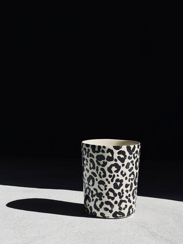 Grande timbale Léopard Print Medium-GRANDE TIMBALE-Three Seven Paris- Ceramic Plates, Platters, Bowls, Coffee Cups. Animal Designs, Zebra, Flamingo, Elephant. Graphic Designs and more.