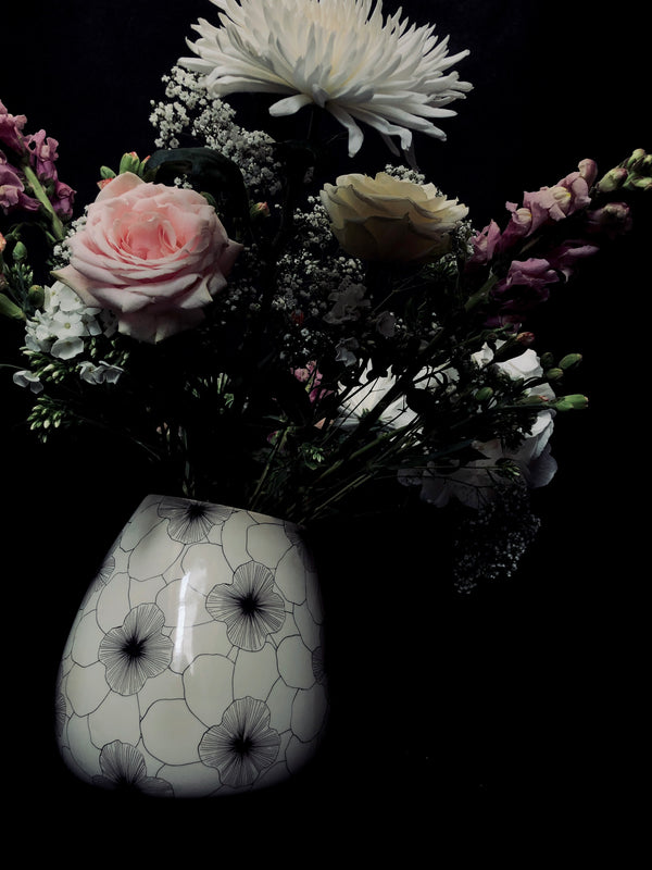 Vase XXL Flowers 1-VASE XXL-Three Seven Paris- Ceramic Plates, Platters, Bowls, Coffee Cups. Animal Designs, Zebra, Flamingo, Elephant. Graphic Designs and more.