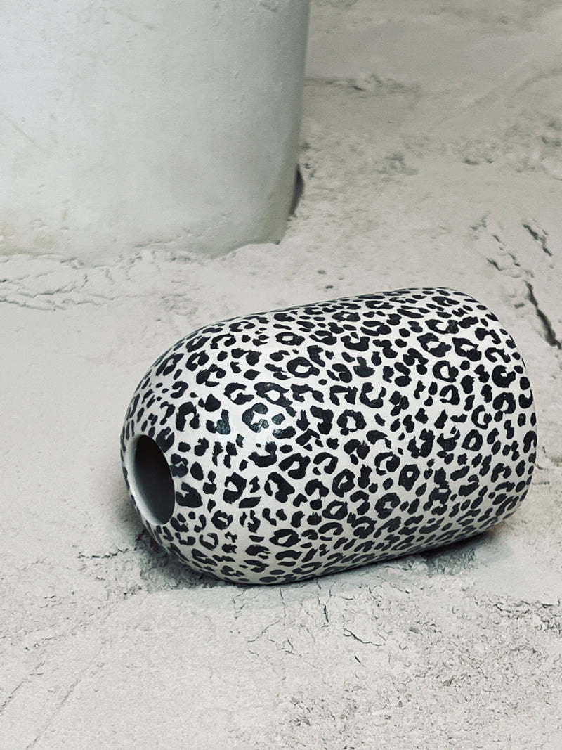 Soliflore Chunky Leopard Print Small-SOLIFLORE-Three Seven Paris- Ceramic Plates, Platters, Bowls, Coffee Cups. Animal Designs, Zebra, Flamingo, Elephant. Graphic Designs and more.