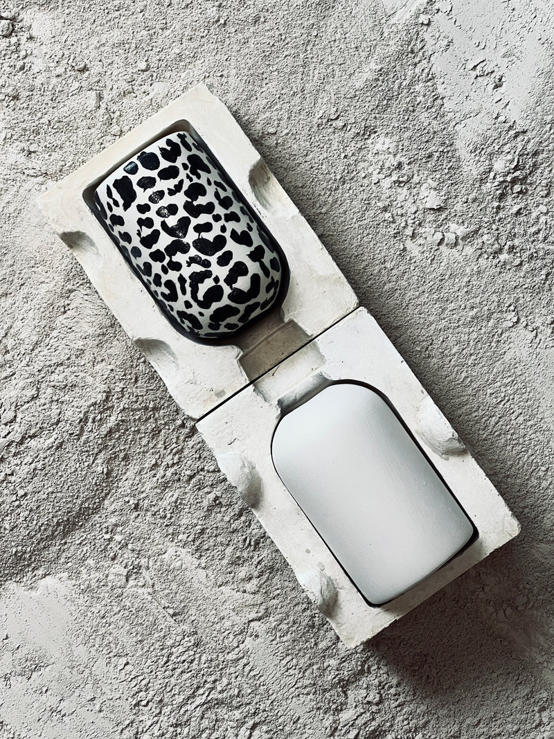 Soliflore Tiny Leopard Print Medium-SOLIFLORE-Three Seven Paris- Ceramic Plates, Platters, Bowls, Coffee Cups. Animal Designs, Zebra, Flamingo, Elephant. Graphic Designs and more.
