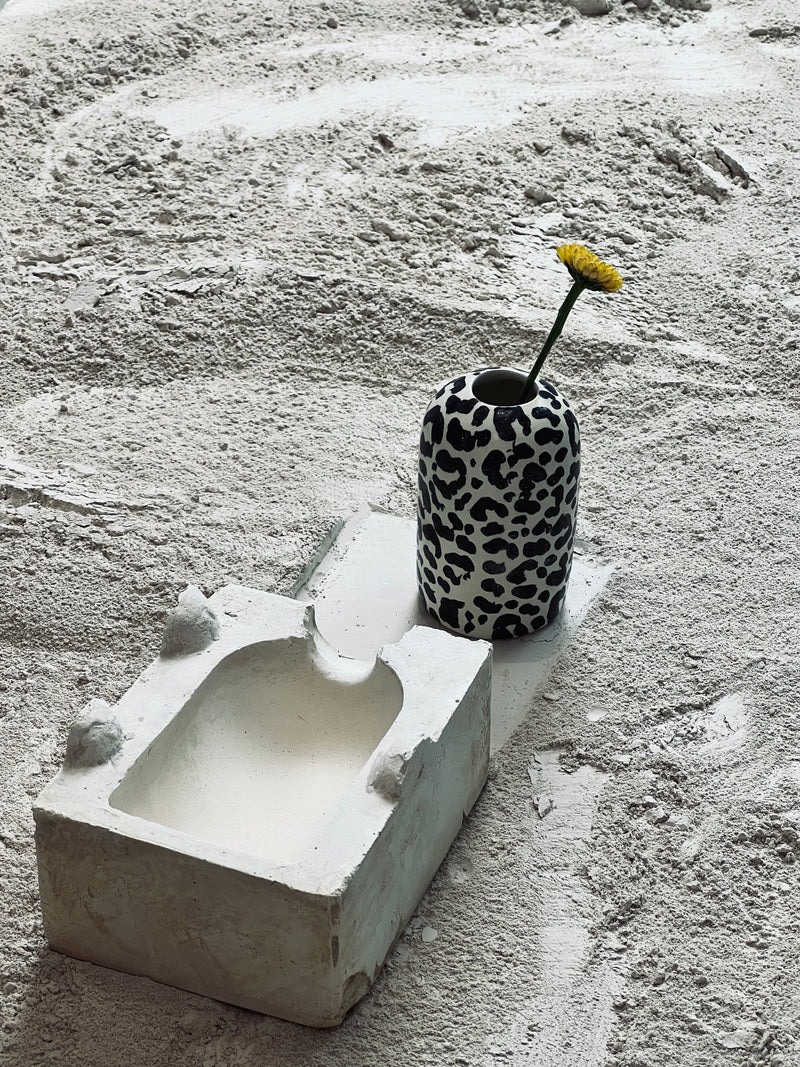 Soliflore Tiny Leopard Print Medium-SOLIFLORE-Three Seven Paris- Ceramic Plates, Platters, Bowls, Coffee Cups. Animal Designs, Zebra, Flamingo, Elephant. Graphic Designs and more.