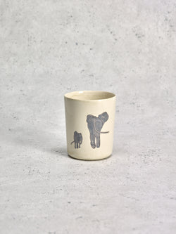 Grande timbale Elephant Mother-GRANDE TIMBALE-Three Seven Paris- Ceramic Plates, Platters, Bowls, Coffee Cups. Animal Designs, Zebra, Flamingo, Elephant. Graphic Designs and more.