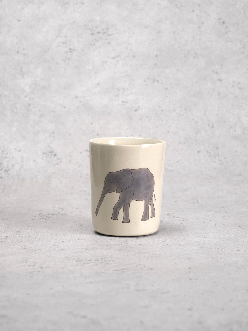 Grande timbale Elephant Profil-GRANDE TIMBALE-Three Seven Paris- Ceramic Plates, Platters, Bowls, Coffee Cups. Animal Designs, Zebra, Flamingo, Elephant. Graphic Designs and more.