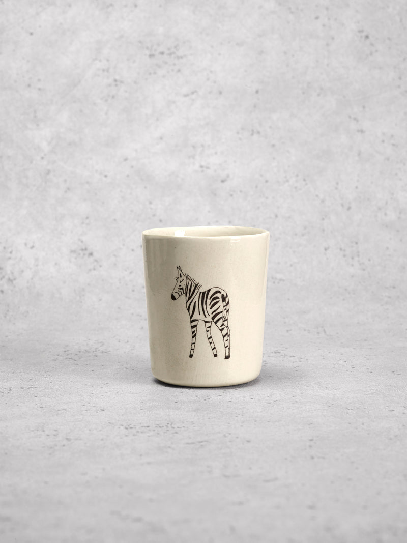 Grande timbale Zebra Back-GRANDE TIMBALE-Three Seven Paris- Ceramic Plates, Platters, Bowls, Coffee Cups. Animal Designs, Zebra, Flamingo, Elephant. Graphic Designs and more.