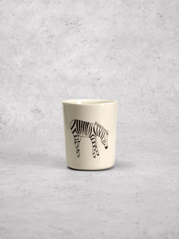 Grande timbale Zebra Profil-GRANDE TIMBALE-Three Seven Paris- Ceramic Plates, Platters, Bowls, Coffee Cups. Animal Designs, Zebra, Flamingo, Elephant. Graphic Designs and more.