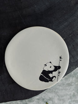 Assiette à dessert Panda Baby-ASSIETTE À DESSERT-Three Seven Paris- Ceramic Plates, Platters, Bowls, Coffee Cups. Animal Designs, Zebra, Flamingo, Elephant. Graphic Designs and more.