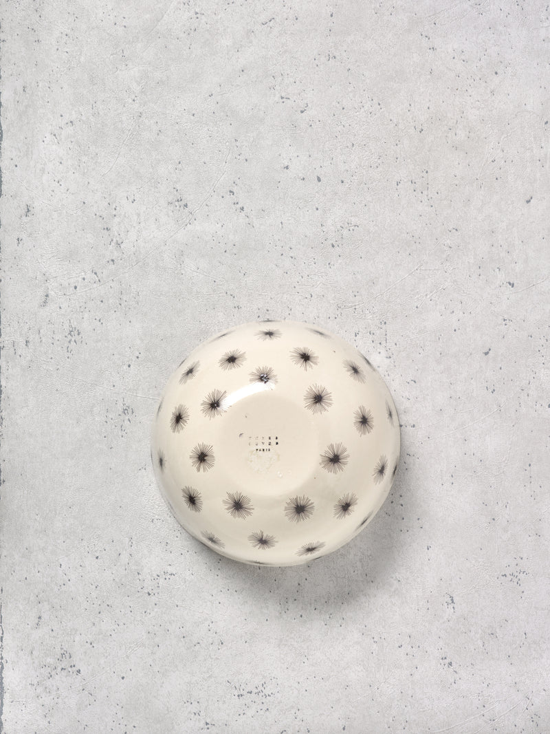 Saladier Porcupine Small-SALADIER ROND-Three Seven Paris- Ceramic Plates, Platters, Bowls, Coffee Cups. Animal Designs, Zebra, Flamingo, Elephant. Graphic Designs and more.
