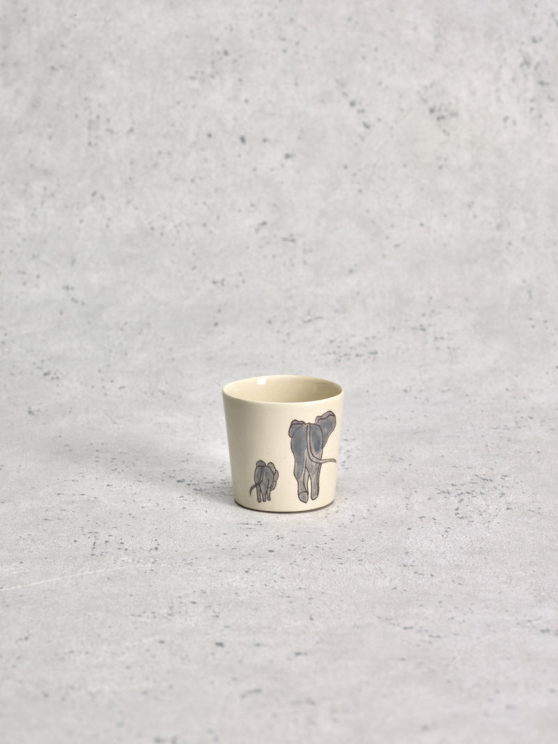 Photophore Elephant Mother-PHOTOPHORE-Three Seven Paris- Ceramic Plates, Platters, Bowls, Coffee Cups. Animal Designs, Zebra, Flamingo, Elephant. Graphic Designs and more.